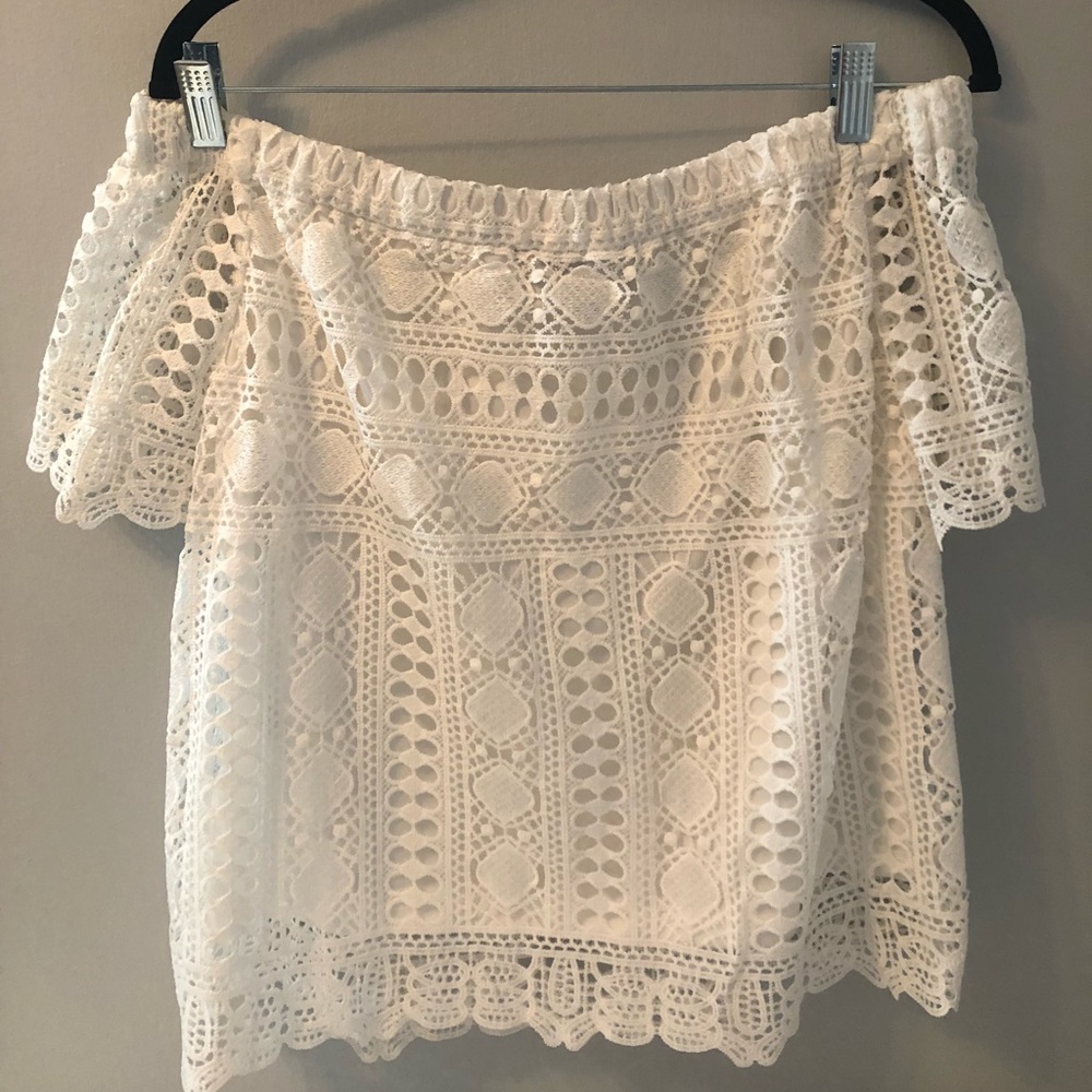 Beautiful off the shoulder Anthropologie top